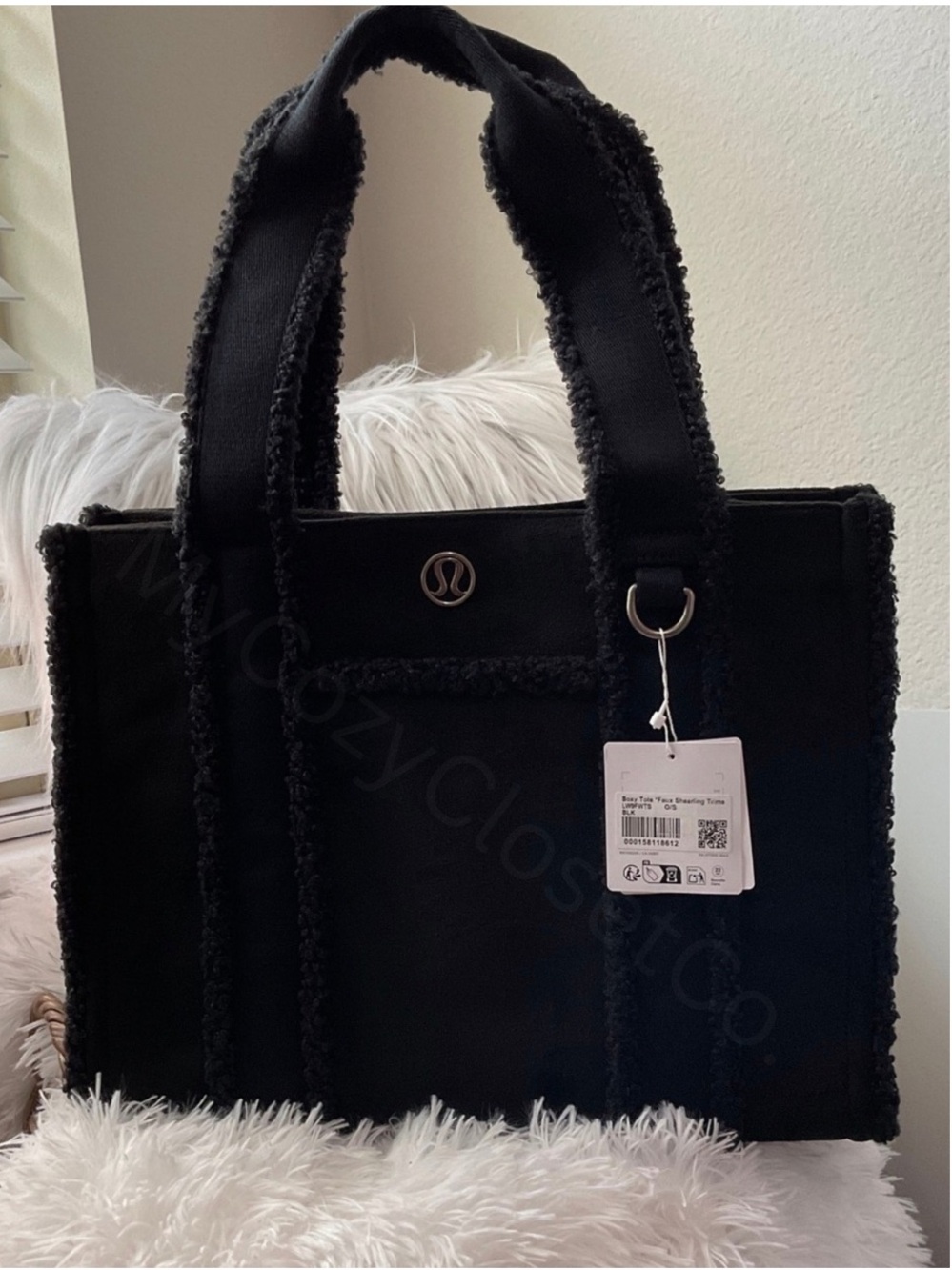 Lululemon Boxy Tote *Faux Sterling Trims- 10L-Black